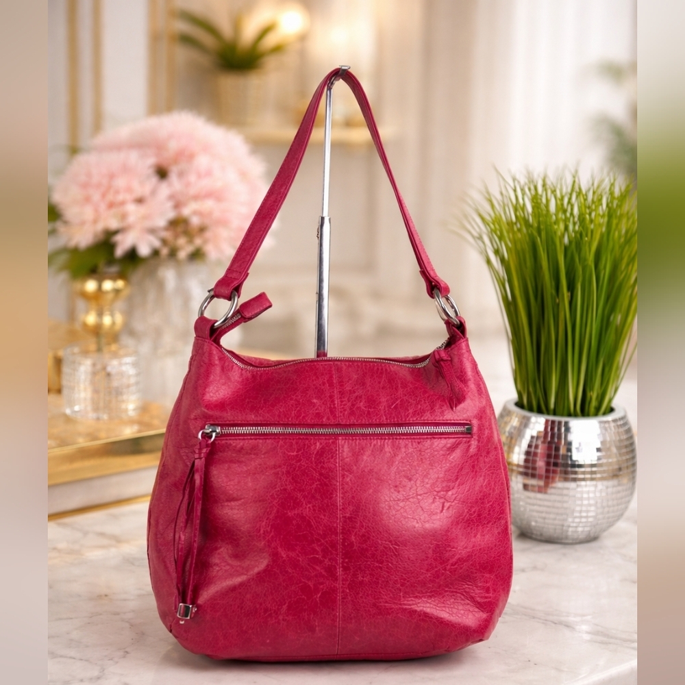 HOBO THE ORIGINAL‎ BAG PINK LEATHER PURSE VINTAGE BOHO QUALITY GUC